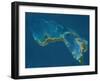 Grand Bahama and Abaco Islands, Bahamas, Satellite Image-null-Framed Photographic Print