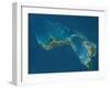 Grand Bahama and Abaco Islands, Bahamas, Satellite Image-null-Framed Photographic Print