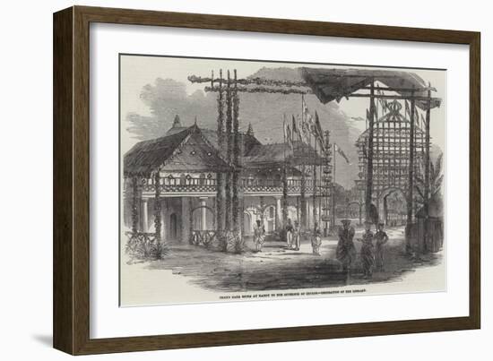 Grand Ball Given at Kandy to the Governor of Ceylon, Decoration of the Library-null-Framed Giclee Print