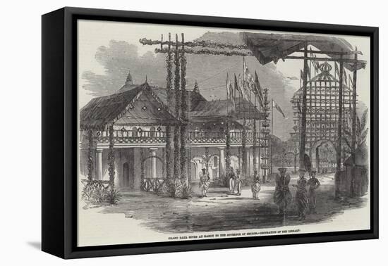 Grand Ball Given at Kandy to the Governor of Ceylon, Decoration of the Library-null-Framed Stretched Canvas