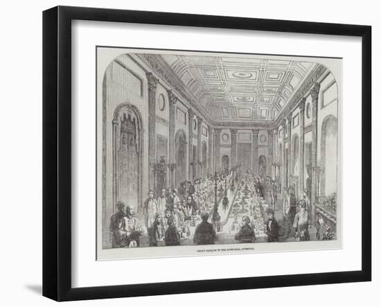 Grand Banquet in the Town-Hall, Liverpool-null-Framed Giclee Print