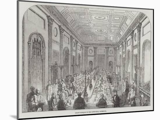 Grand Banquet in the Town-Hall, Liverpool-null-Mounted Giclee Print