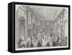 Grand Banquet in the Town-Hall, Liverpool-null-Framed Stretched Canvas