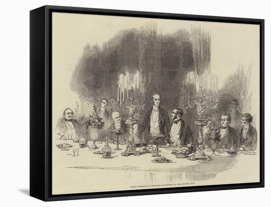 Grand Banquet to Viscount Palmerston by the Reform Club-null-Framed Stretched Canvas