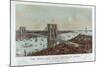 Grand Birds Eye View of the Great East River Suspension Bridge by Currier & Ives-null-Mounted Giclee Print