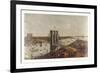 Grand Birds Eye View of the Great East River Suspension Bridge Connecting the Cities of New York an-Currier & Ives-Framed Giclee Print