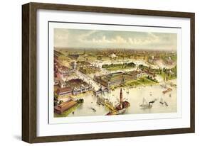 Grand Birds Eye View of the Grounds and Buildings of the Great Columbian Exposition at Chicago-Currier & Ives-Framed Giclee Print