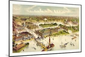 Grand Birds Eye View of the Grounds and Buildings of the Great Columbian Exposition at Chicago-Currier & Ives-Mounted Giclee Print