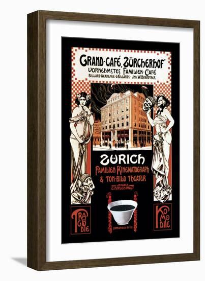 Grand-Cafe, Zurcherhof: Distinguished Family Cafe and Theater-null-Framed Art Print