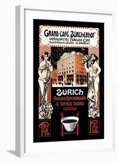 Grand-Cafe, Zurcherhof: Distinguished Family Cafe and Theater-null-Framed Art Print