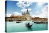 Grand Canal And Basilica Santa Maria Della Salute, Venice, Italy And Sunny Day-Iakov Kalinin-Stretched Canvas