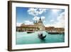 Grand Canal And Basilica Santa Maria Della Salute, Venice, Italy And Sunny Day-Iakov Kalinin-Framed Photographic Print