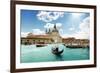 Grand Canal And Basilica Santa Maria Della Salute, Venice, Italy And Sunny Day-Iakov Kalinin-Framed Photographic Print