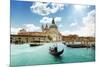 Grand Canal And Basilica Santa Maria Della Salute, Venice, Italy And Sunny Day-Iakov Kalinin-Mounted Photographic Print