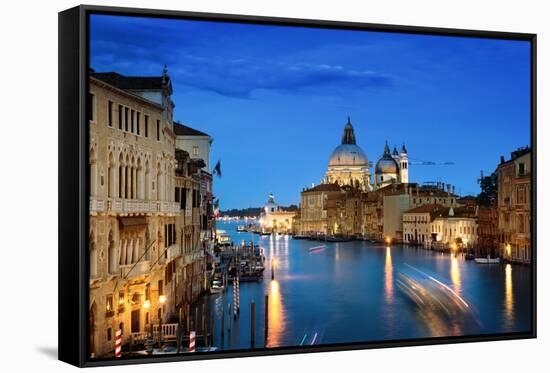 Grand Canal and Basilica Santa Maria Della Salute, Venice, Italy-Iakov Kalinin-Framed Stretched Canvas