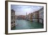 Grand Canal and Bell Tower from Rialto Bridge, Venice, Italy-Darrell Gulin-Framed Photographic Print