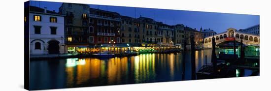 Grand Canal and Rialto Bridge Venice Italy-null-Stretched Canvas