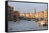 Grand Canal and Rialto Bridge. Venice. Italy-Tom Norring-Framed Stretched Canvas