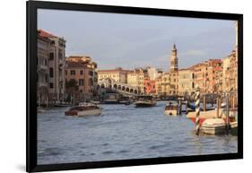 Grand Canal and Rialto Bridge. Venice. Italy-Tom Norring-Framed Photographic Print