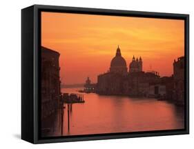 Grand Canal and Santa Maria Della Salute, Venice, UNESCO World Heritage Site, Veneto, Italy, Europe-Rainford Roy-Framed Stretched Canvas