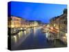 Grand Canal at Dusk, Venice, UNESCO World Heritage Site, Veneto, Italy, Europe-Amanda Hall-Stretched Canvas