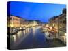 Grand Canal at Dusk, Venice, UNESCO World Heritage Site, Veneto, Italy, Europe-Amanda Hall-Stretched Canvas