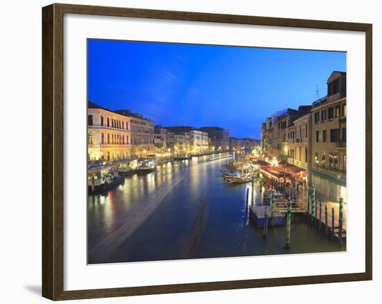 Grand Canal at Dusk, Venice, UNESCO World Heritage Site, Veneto, Italy, Europe-Amanda Hall-Framed Photographic Print