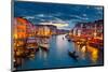 Grand Canal At Night, Venice-null-Mounted Art Print