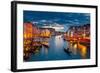 Grand Canal At Night, Venice-null-Framed Art Print