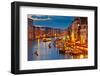 Grand Canal at Night, Venice-sborisov-Framed Photographic Print