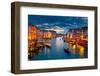 Grand Canal at Night, Venice-sborisov-Framed Photographic Print