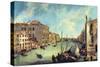 Grand Canal at San Vio-Canaletto-Stretched Canvas