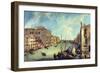 Grand Canal at San Vio-Canaletto-Framed Art Print