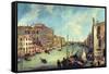 Grand Canal At San Vio-Canaletto-Framed Stretched Canvas