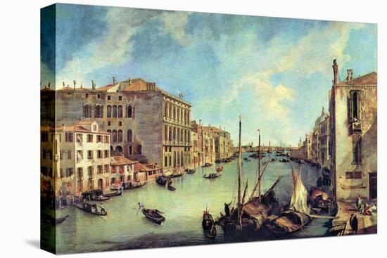 Grand Canal At San Vio-Canaletto-Stretched Canvas