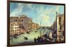 Grand Canal At San Vio-Canaletto-Framed Art Print