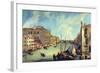 Grand Canal At San Vio-Canaletto-Framed Art Print