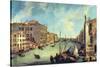 Grand Canal At San Vio-Canaletto-Stretched Canvas