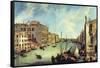 Grand Canal At San Vio-Canaletto-Framed Stretched Canvas