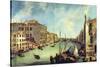 Grand Canal At San Vio-Canaletto-Stretched Canvas