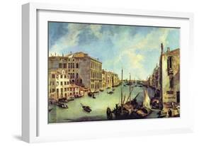 Grand Canal At San Vio-Canaletto-Framed Art Print