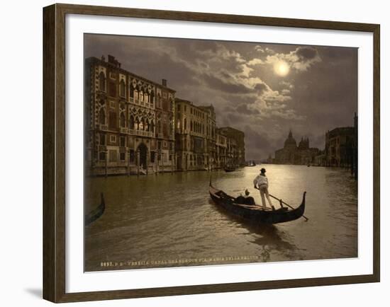 Grand Canal by Moonlight, 1890s-Science Source-Framed Giclee Print