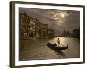 Grand Canal by Moonlight, 1890s-Science Source-Framed Giclee Print