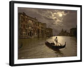 Grand Canal by Moonlight, 1890s-Science Source-Framed Giclee Print