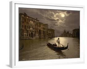 Grand Canal by Moonlight, 1890s-Science Source-Framed Giclee Print