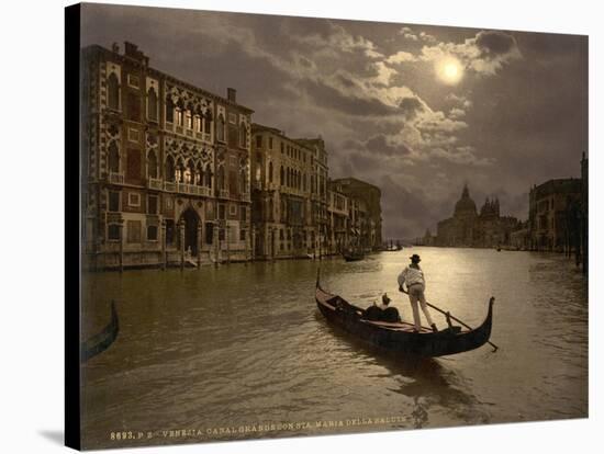 Grand Canal by Moonlight, 1890s-Science Source-Stretched Canvas