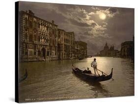 Grand Canal by Moonlight, 1890s-Science Source-Stretched Canvas