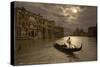 Grand Canal by Moonlight, Venice, Italy, C.1890-C.1900-null-Stretched Canvas