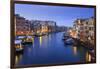 Grand Canal from Rialto Bridge after overnight snow, dawn blue hour, Venice, UNESCO World Heritage-Eleanor Scriven-Framed Photographic Print