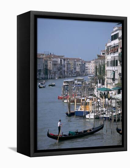 Grand Canal from Rialto Bridge, Venice Italy-Peter Thompson-Framed Stretched Canvas